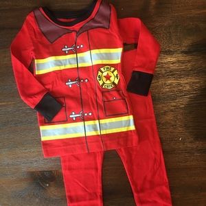NWT Baby Fireman Red Pajamas | 18-24 Mos